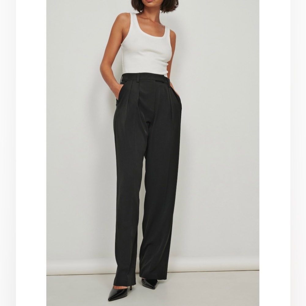 NA-KD Fashion Black Women's Trousers Suit Pants Size 4